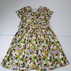 Seraphine Wrap Nursing Dress Womens XL Multicolor Floral Maternity Jersey